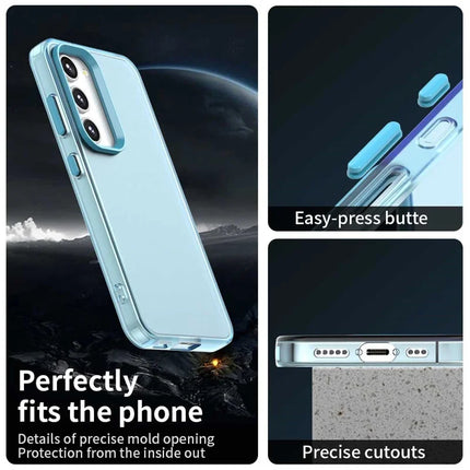 For Samsung Galaxy S23 Case PC+TPU+PET Matte Anti-Drop Phone Back Cover