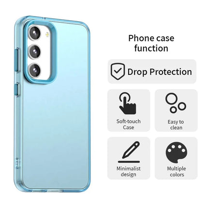 For Samsung Galaxy S23 Case PC+TPU+PET Matte Anti-Drop Phone Back Cover