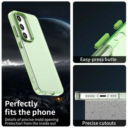 For Samsung Galaxy S23 Case PC+TPU+PET Matte Anti-Drop Phone Back Cover