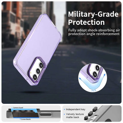 For Samsung Galaxy S23 Case PC+TPU+PET Matte Anti-Drop Phone Back Cover