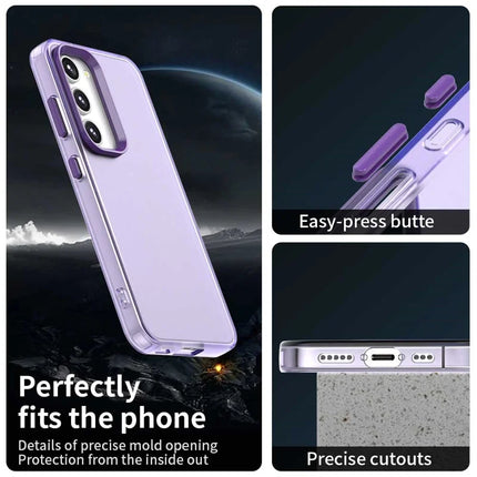 For Samsung Galaxy S23 Case PC+TPU+PET Matte Anti-Drop Phone Back Cover