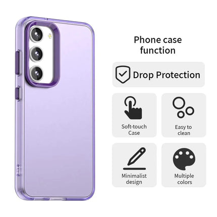 For Samsung Galaxy S23 Case PC+TPU+PET Matte Anti-Drop Phone Back Cover