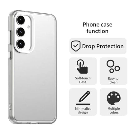 For Samsung Galaxy S23 FE Case PC+TPU+PET Matte Anti-Drop Phone Back Cover