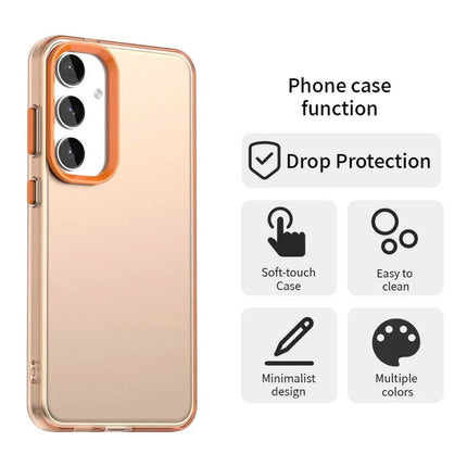 For Samsung Galaxy S23 FE Case PC+TPU+PET Matte Anti-Drop Phone Back Cover