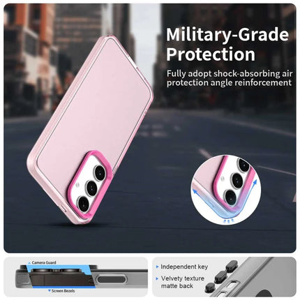 For Samsung Galaxy S23 FE Case PC+TPU+PET Matte Anti-Drop Phone Back Cover