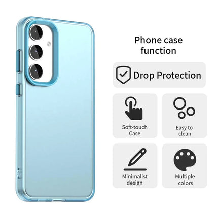 For Samsung Galaxy S23 FE Case PC+TPU+PET Matte Anti-Drop Phone Back Cover