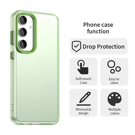 For Samsung Galaxy S23 FE Case PC+TPU+PET Matte Anti-Drop Phone Back Cover