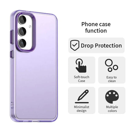 For Samsung Galaxy S23 FE Case PC+TPU+PET Matte Anti-Drop Phone Back Cover