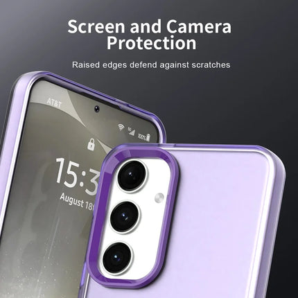 For Samsung Galaxy S23 FE Case PC+TPU+PET Matte Anti-Drop Phone Back Cover