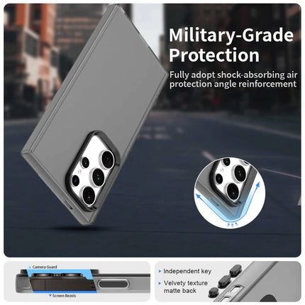 For Samsung Galaxy S23 Ultra Case PC+TPU+PET Matte Anti-Drop Phone Back Cover