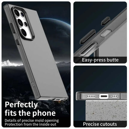 For Samsung Galaxy S23 Ultra Case PC+TPU+PET Matte Anti-Drop Phone Back Cover