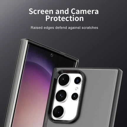 For Samsung Galaxy S23 Ultra Case PC+TPU+PET Matte Anti-Drop Phone Back Cover