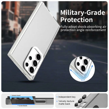 For Samsung Galaxy S23 Ultra Case PC+TPU+PET Matte Anti-Drop Phone Back Cover