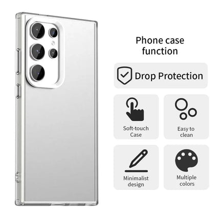 For Samsung Galaxy S23 Ultra Case PC+TPU+PET Matte Anti-Drop Phone Back Cover