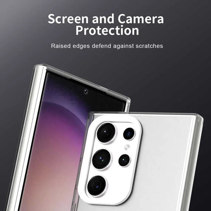 For Samsung Galaxy S23 Ultra Case PC+TPU+PET Matte Anti-Drop Phone Back Cover