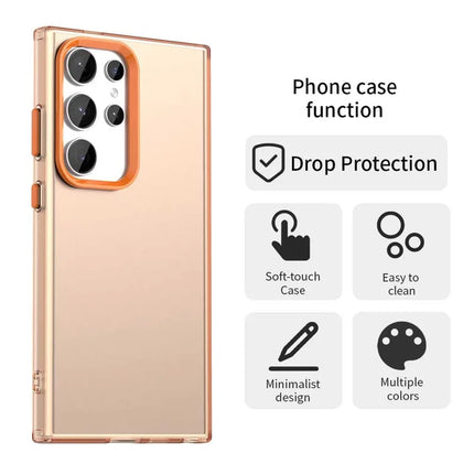 For Samsung Galaxy S23 Ultra Case PC+TPU+PET Matte Anti-Drop Phone Back Cover
