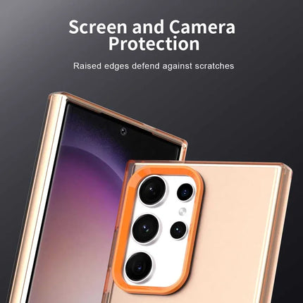 For Samsung Galaxy S23 Ultra Case PC+TPU+PET Matte Anti-Drop Phone Back Cover