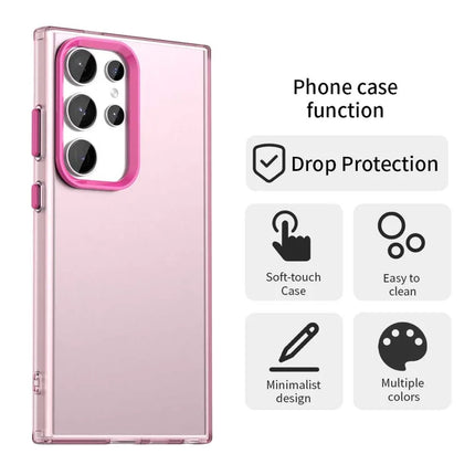 For Samsung Galaxy S23 Ultra Case PC+TPU+PET Matte Anti-Drop Phone Back Cover