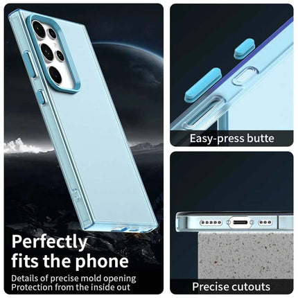 For Samsung Galaxy S23 Ultra Case PC+TPU+PET Matte Anti-Drop Phone Back Cover
