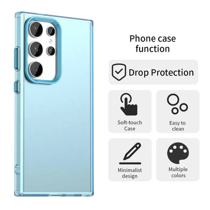 For Samsung Galaxy S23 Ultra Case PC+TPU+PET Matte Anti-Drop Phone Back Cover