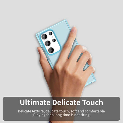 For Samsung Galaxy S23 Ultra Case PC+TPU+PET Matte Anti-Drop Phone Back Cover