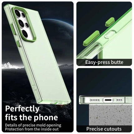 For Samsung Galaxy S23 Ultra Case PC+TPU+PET Matte Anti-Drop Phone Back Cover