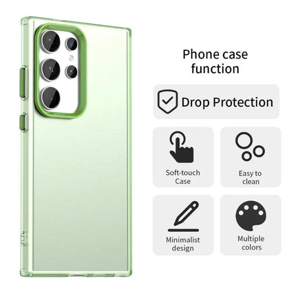 For Samsung Galaxy S23 Ultra Case PC+TPU+PET Matte Anti-Drop Phone Back Cover