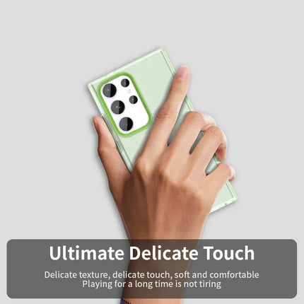 For Samsung Galaxy S23 Ultra Case PC+TPU+PET Matte Anti-Drop Phone Back Cover