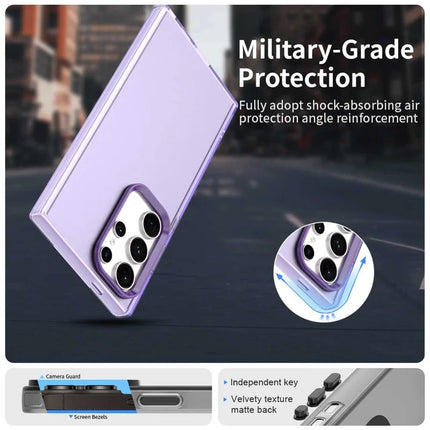 For Samsung Galaxy S23 Ultra Case PC+TPU+PET Matte Anti-Drop Phone Back Cover