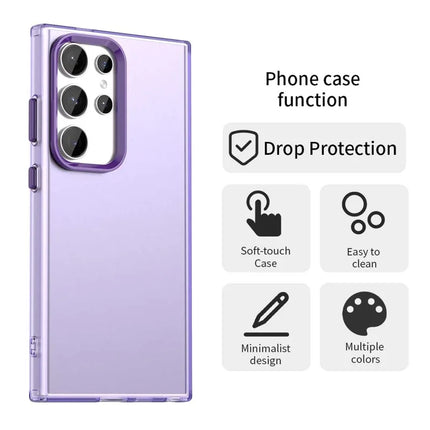For Samsung Galaxy S23 Ultra Case PC+TPU+PET Matte Anti-Drop Phone Back Cover