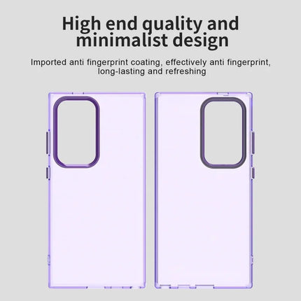 For Samsung Galaxy S23 Ultra Case PC+TPU+PET Matte Anti-Drop Phone Back Cover
