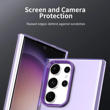 For Samsung Galaxy S23 Ultra Case PC+TPU+PET Matte Anti-Drop Phone Back Cover