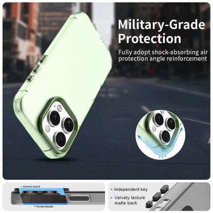 For iPhone 16 Pro Max Case PC+TPU+PET Matte Anti-Drop Phone Back Cover