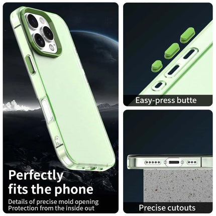 For iPhone 16 Pro Max Case PC+TPU+PET Matte Anti-Drop Phone Back Cover