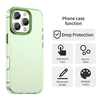 For iPhone 16 Pro Max Case PC+TPU+PET Matte Anti-Drop Phone Back Cover