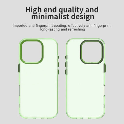 For iPhone 16 Pro Max Case PC+TPU+PET Matte Anti-Drop Phone Back Cover
