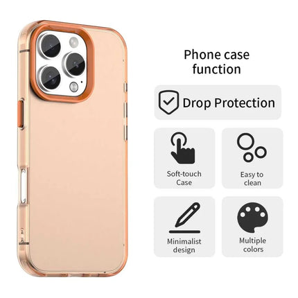 For iPhone 16 Pro Max Case PC+TPU+PET Matte Anti-Drop Phone Back Cover