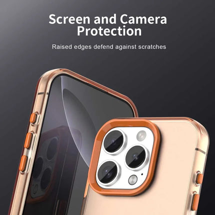 For iPhone 16 Pro Max Case PC+TPU+PET Matte Anti-Drop Phone Back Cover