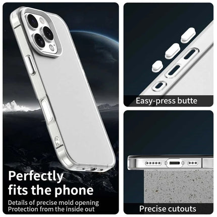 For iPhone 16 Pro Max Case PC+TPU+PET Matte Anti-Drop Phone Back Cover