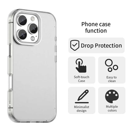 For iPhone 16 Pro Max Case PC+TPU+PET Matte Anti-Drop Phone Back Cover