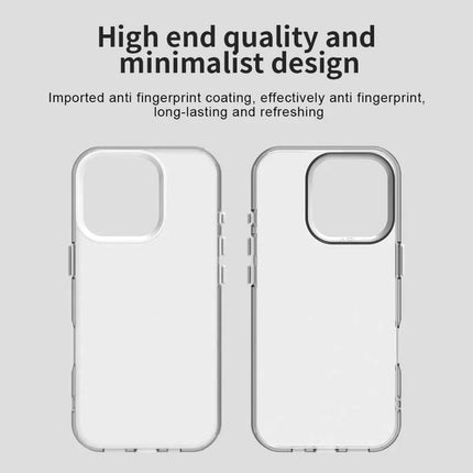 For iPhone 16 Pro Max Case PC+TPU+PET Matte Anti-Drop Phone Back Cover
