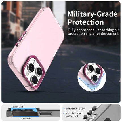 For iPhone 16 Pro Max Case PC+TPU+PET Matte Anti-Drop Phone Back Cover