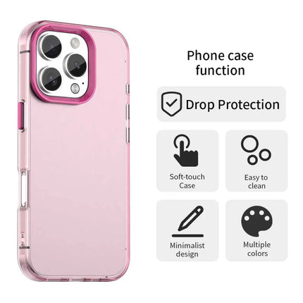 For iPhone 16 Pro Max Case PC+TPU+PET Matte Anti-Drop Phone Back Cover