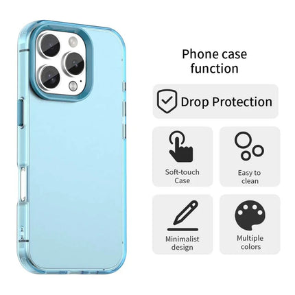 For iPhone 16 Pro Max Case PC+TPU+PET Matte Anti-Drop Phone Back Cover