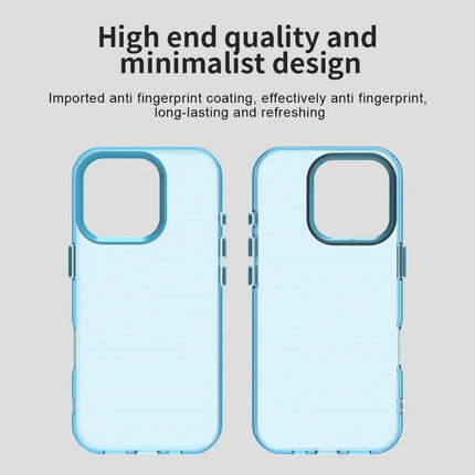 For iPhone 16 Pro Max Case PC+TPU+PET Matte Anti-Drop Phone Back Cover