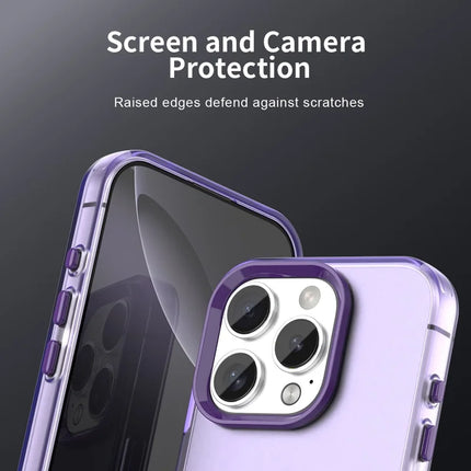 For iPhone 16 Pro Max Case PC+TPU+PET Matte Anti-Drop Phone Back Cover