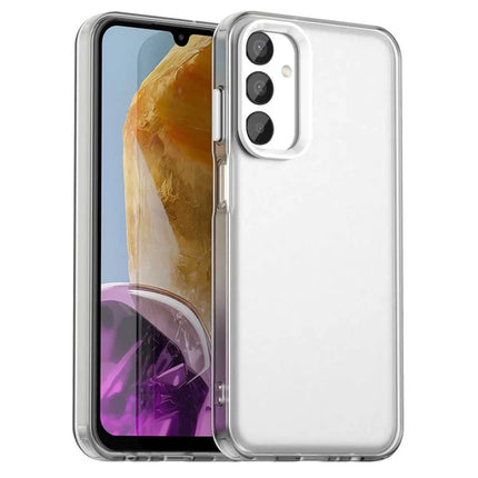 For Samsung Galaxy A05s 4G / M14 4G / F14 G4 Case PC+TPU+PET Matte Anti-Drop Phone Back Cover - White