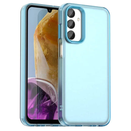 For Samsung Galaxy A05s 4G / M14 4G / F14 G4 Case PC+TPU+PET Matte Anti-Drop Phone Back Cover - Blue