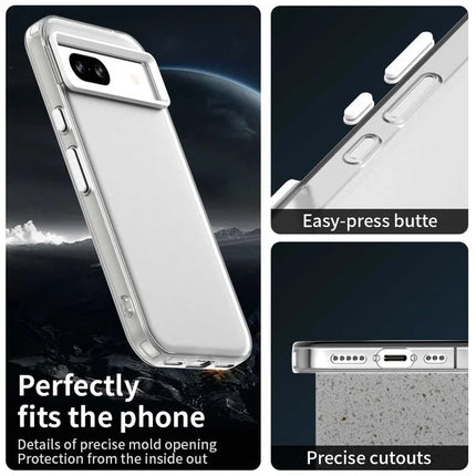 For Google Pixel 8a Case PC+TPU+PET Matte Anti-Drop Phone Back Cover