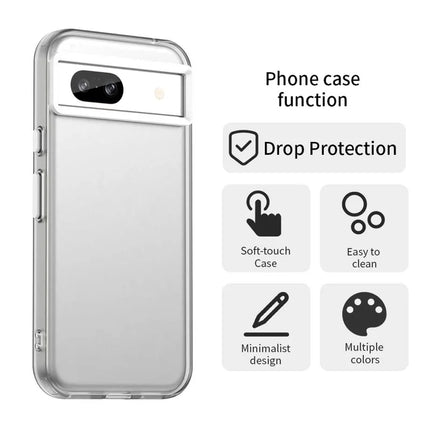 For Google Pixel 8a Case PC+TPU+PET Matte Anti-Drop Phone Back Cover